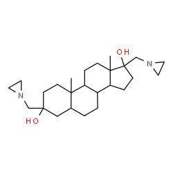 ChemSpider 2D Image | 3,17-Bis(1-aziridinylmethyl)androstane-3,17-diol | C25H42N2O2