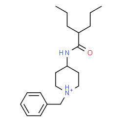 ChemSpider 2D Image | 1-Benzyl-4-[(2-propylpentanoyl)amino]piperidinium | C20H33N2O
