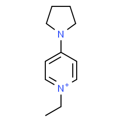 ChemSpider 2D Image | 1-Ethyl-4-(1-pyrrolidinyl)pyridinium | C11H17N2