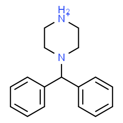 ChemSpider 2D Image | 4-(Diphenylmethyl)piperazin-1-ium | C17H21N2