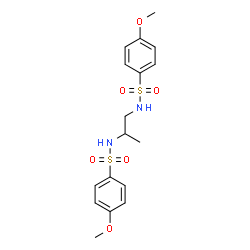 ChemSpider 2D Image | N,N'-1,2-Propanediylbis(4-methoxybenzenesulfonamide) | C17H22N2O6S2