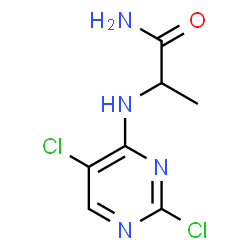 ChemSpider 2D Image | N~2~-(2,5-Dichloro-4-pyrimidinyl)alaninamide | C7H8Cl2N4O