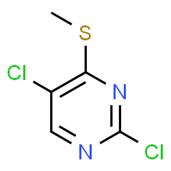 ChemSpider 2D Image | 2,5-Dichloro-4-(methylsulfanyl)pyrimidine | C5H4Cl2N2S