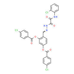 ChemSpider 2D Image | 4-[({[(2-Chlorophenyl)amino](oxo)acetyl}hydrazono)methyl]-1,3-phenylene bis(4-chlorobenzoate) | C29H18Cl3N3O6