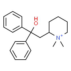 ChemSpider 2D Image | 2-(2-Hydroxy-2,2-diphenylethyl)-1,1-dimethylpiperidinium | C21H28NO