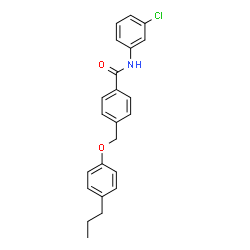 ChemSpider 2D Image | N-(3-Chlorophenyl)-4-[(4-propylphenoxy)methyl]benzamide | C23H22ClNO2