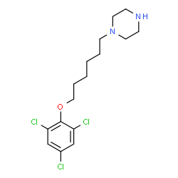 ChemSpider 2D Image | 1-[6-(2,4,6-Trichlorophenoxy)hexyl]piperazine | C16H23Cl3N2O