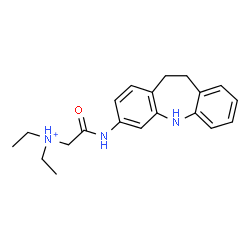 ChemSpider 2D Image | 2-(10,11-Dihydro-5H-dibenzo[b,f]azepin-3-ylamino)-N,N-diethyl-2-oxoethanaminium | C20H26N3O