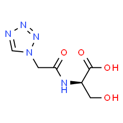 ChemSpider 2D Image | N-(1H-Tetrazol-1-ylacetyl)-D-serine | C6H9N5O4
