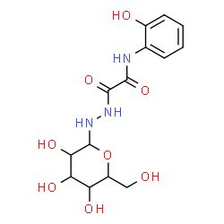 ChemSpider 2D Image | N-(2-Hydroxyphenyl)-2-oxo-2-{2-[3,4,5-trihydroxy-6-(hydroxymethyl)tetrahydro-2H-pyran-2-yl]hydrazino}acetamide | C14H19N3O8