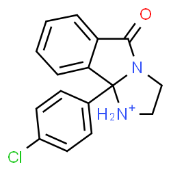 ChemSpider 2D Image | 9b-(4-Chlorophenyl)-5-oxo-2,3,5,9b-tetrahydro-1H-imidazo[2,1-a]isoindol-1-ium | C16H14ClN2O
