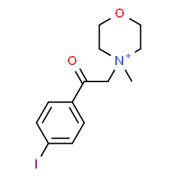 ChemSpider 2D Image | 4-[2-(4-Iodophenyl)-2-oxoethyl]-4-methylmorpholin-4-ium | C13H17INO2
