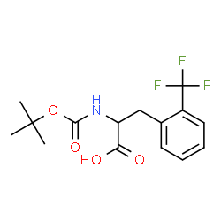 ChemSpider 2D Image | N-{[(2-Methyl-2-propanyl)oxy]carbonyl}-2-(trifluoromethyl)phenylalanine | C15H18F3NO4