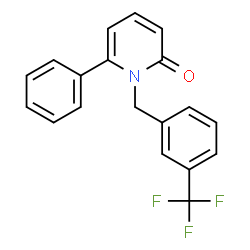 ChemSpider 2D Image | 6-Phenyl-1-[3-(trifluoromethyl)benzyl]-2(1H)-pyridinone | C19H14F3NO