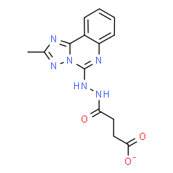 ChemSpider 2D Image | 4-[2-(2-Methyl[1,2,4]triazolo[1,5-c]quinazolin-5-yl)hydrazino]-4-oxobutanoate | C14H13N6O3