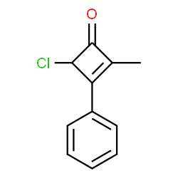 ChemSpider 2D Image | 4-Chloro-2-methyl-3-phenyl-2-cyclobuten-1-one | C11H9ClO