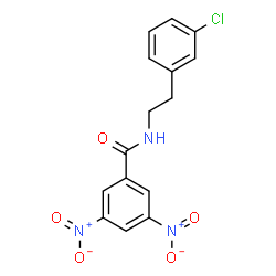 ChemSpider 2D Image | N-[2-(3-Chlorophenyl)ethyl]-3,5-dinitrobenzamide | C15H12ClN3O5