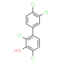 ChemSpider 2D Image | 2,3',4,4'-Tetrachloro-3-biphenylol | C12H6Cl4O