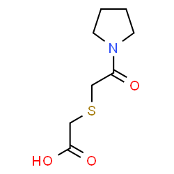 ChemSpider 2D Image | [(2-oxo-2-pyrrolidin-1-ylethyl)thio]acetic acid | C8H13NO3S