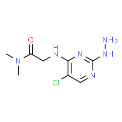 ChemSpider 2D Image | N~2~-(5-Chloro-2-hydrazino-4-pyrimidinyl)-N,N-dimethylglycinamide | C8H13ClN6O