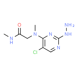 ChemSpider 2D Image | N~2~-(5-Chloro-2-hydrazino-4-pyrimidinyl)-N,N~2~-dimethylglycinamide | C8H13ClN6O