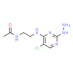 ChemSpider 2D Image | N-{2-[(5-Chloro-2-hydrazino-4-pyrimidinyl)amino]ethyl}acetamide | C8H13ClN6O