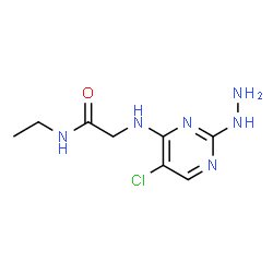 ChemSpider 2D Image | N~2~-(5-Chloro-2-hydrazino-4-pyrimidinyl)-N-ethylglycinamide | C8H13ClN6O