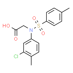 ChemSpider 2D Image | N-(3-Chloro-4-methylphenyl)-N-[(4-methylphenyl)sulfonyl]glycine | C16H16ClNO4S