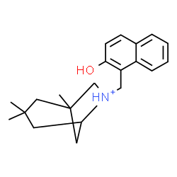 ChemSpider 2D Image | 6-[(2-Hydroxy-1-naphthyl)methyl]-1,3,3-trimethyl-6-azoniabicyclo[3.2.1]octane | C21H28NO