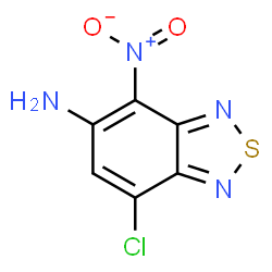 ChemSpider 2D Image | 7-Chloro-4-nitro-2,1,3-benzothiadiazol-5-amine | C6H3ClN4O2S