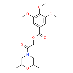 ChemSpider 2D Image | 2-(2,6-Dimethyl-4-morpholinyl)-2-oxoethyl 3,4,5-trimethoxybenzoate | C18H25NO7