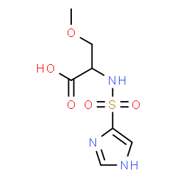 ChemSpider 2D Image | N-(1H-Imidazol-4-ylsulfonyl)-O-methylserine | C7H11N3O5S