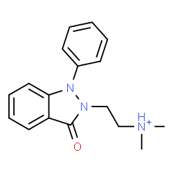ChemSpider 2D Image | N,N-Dimethyl-2-(3-oxo-1-phenyl-1,3-dihydro-2H-indazol-2-yl)ethanaminium | C17H20N3O