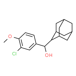 ChemSpider 2D Image | Adamantan-2-yl(3-chloro-4-methoxyphenyl)methanol | C18H23ClO2