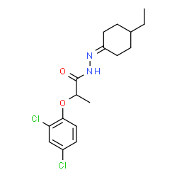 ChemSpider 2D Image | 2-(2,4-Dichlorophenoxy)-N'-(4-ethylcyclohexylidene)propanehydrazide | C17H22Cl2N2O2