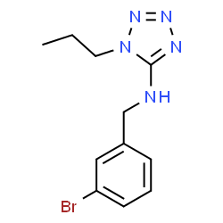 ChemSpider 2D Image | N-(3-Bromobenzyl)-1-propyl-1H-tetrazol-5-amine | C11H14BrN5