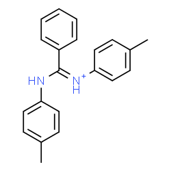 ChemSpider 2D Image | (E)-N-(4-Methylphenyl)[(4-methylphenyl)amino]phenylmethaniminium | C21H21N2