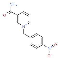 ChemSpider 2D Image | 3-Carbamoyl-1-(4-nitrobenzyl)pyridinium | C13H12N3O3