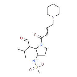 ChemSpider 2D Image | N-{2-(3-Methyl-1-oxo-2-butanyl)-1-[4-(1-piperidinyl)-2-butenoyl]-3-pyrrolidinyl}methanesulfonamide | C19H33N3O4S