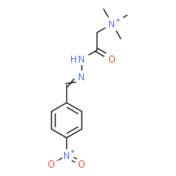 ChemSpider 2D Image | N,N,N-Trimethyl-2-[2-(4-nitrobenzylidene)hydrazino]-2-oxoethanaminium | C12H17N4O3