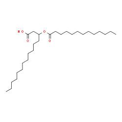 ChemSpider 2D Image | 3-(Tridecanoyloxy)pentadecanoic acid | C28H54O4