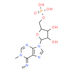 ChemSpider 2D Image | (6Z)-1-Methyl-9-(5-O-phosphonopentofuranosyl)-1,9-dihydro-6H-purin-6-imine | C11H16N5O7P
