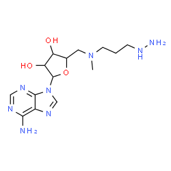 ChemSpider 2D Image | 9-{5-Deoxy-5-[(3-hydrazinopropyl)(methyl)amino]pentofuranosyl}-9H-purin-6-amine | C14H24N8O3