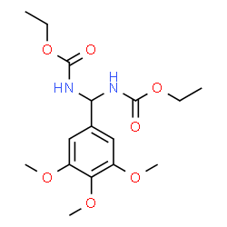 ChemSpider 2D Image | Diethyl [(3,4,5-trimethoxyphenyl)methylene]biscarbamate | C16H24N2O7