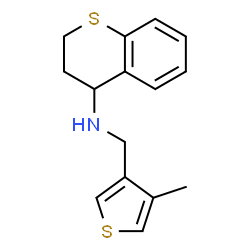 ChemSpider 2D Image | N-[(4-Methyl-3-thienyl)methyl]-4-thiochromanamine | C15H17NS2