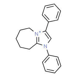 ChemSpider 2D Image | 1,3-Diphenyl-1,5,6,7,8,9-hexahydroimidazo[1,2-a]azepin-4-ium | C20H21N2