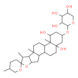 ChemSpider 2D Image | 1,5-Dihydroxyspirostan-3-yl pentopyranoside | C32H52O9