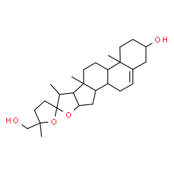 ChemSpider 2D Image | 22,25-Epoxyfurost-5-en-3,26-diol | C27H42O4
