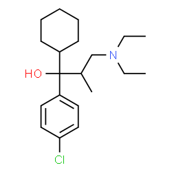 ChemSpider 2D Image | 1-(4-Chlorophenyl)-1-cyclohexyl-3-(diethylamino)-2-methyl-1-propanol | C20H32ClNO