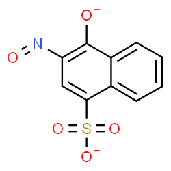 ChemSpider 2D Image | 3-Nitroso-4-oxido-1-naphthalenesulfonate | C10H5NO5S